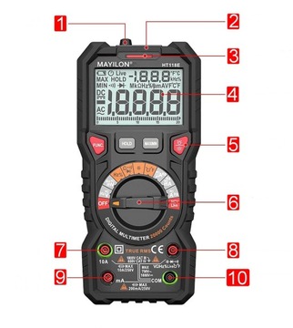 РУЧНОЙ МУЛЬТИМЕТР ЦИФРОВОЙ ИЗМЕРИТЕЛЬ НЕПРЕРЫВНОСТИ НАПРЯЖЕНИЯ RMS NCV АВТОВОЛЬТМЕТР