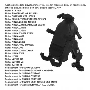 Mocowanie telefonu do motocykla 15W bezprzewodowy