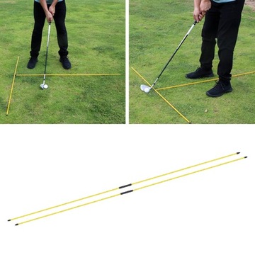 Kije treningowe do gry w golfa na świeżym powietrzu, żółte