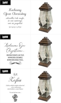 ZNICZ kapliczka LATARENKA z GRAWEREM dla Siostry