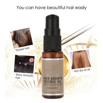 20 мл эссенционное масло для роста волос, женьшень, питание кожи головы