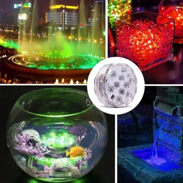 10 LED LAMPA BASENOWA DO BASENU OŚWIETLENIE DO jacuzzi ogrodowe +PILOT