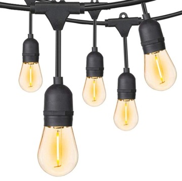 Girlanda świetlna ogrodowa lampki 10 metrów 10 LED