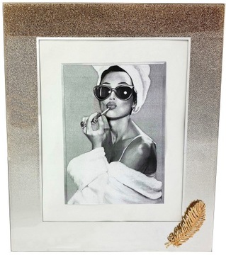 RAMKA LUSTRZANA na zdjęcie złota GLAMOUR 33x28