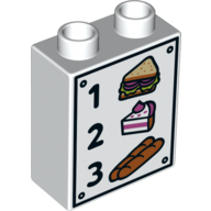 LS NOWE LEGO DUPLO TEMATYCZNY 1x2x2 TORT KANAPKA