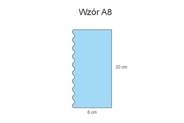 Skrobka brzeg WZÓR A8 do tynkowania tortu 20 cm