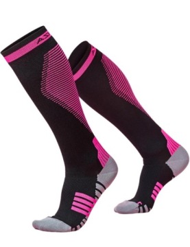 Podkolanówki COMPRESSIONE Lunga Run ca-róż 39-42