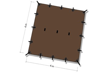 Tarp płachta DD Hammocks 4x4 - coyote brown UK
