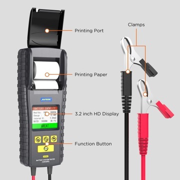ТЕСТЕР АККУМУЛЯТОРА 12 В 24 В Autool BT860