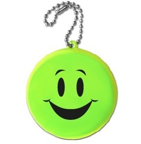 ODBLASKOWA ZAWIESZKA BRELOK Z ŁAŃCUSZKIEM ODBLASK EMOJI UŚMIECH EMOTKA