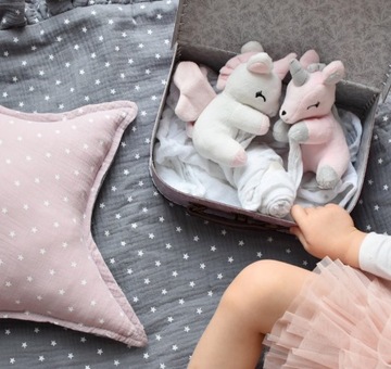 Единорог цвета экрю, размер S - Мелоотка с именем, игрушка, подарок