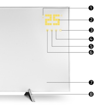 ИНФРАКРАСНЫЙ ИК-ОБОГРЕВАТЕЛЬ ЭЛЕКТРИЧЕСКИЙ ПУЛЬТ ДИСТАНЦИОННОГО УПРАВЛЕНИЯ TUYA WIFI 770 Вт