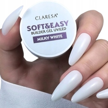 Claresa żel budujący do paznokci MILKY WHITE 90 g