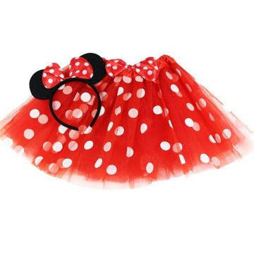 OPASKA + SPÓDNICZKA STRÓJ MYSZKA MIKI MINNIE RÓŻN