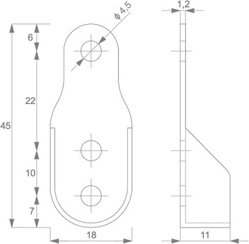 4 x ОВАЛЬНЫЙ КРОНШТЕЙН ДЛЯ ШКАФА + ВИНТЫ