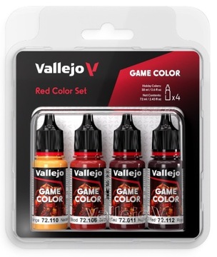 Vallejo 72377 Game Color Zestaw 4 farb - Red Color