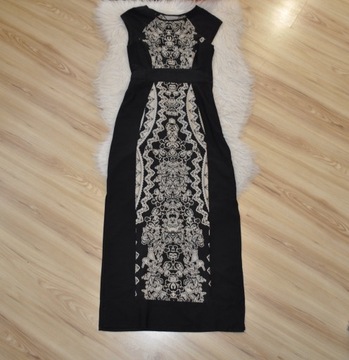 DOROTHY PERKINS SUKIENKA CIENKA MAXI WZORY ROZ 34