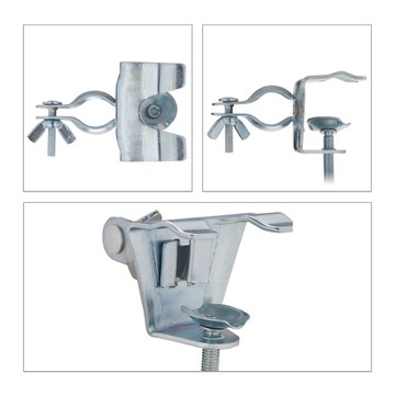 Привинченный металлический держатель для зонта.