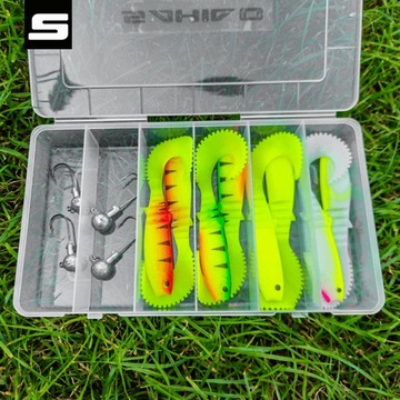 НАБОР ПРИМАНКИ Sahido KILLER BITER NEON SET 11CM ЩУКА СУД СОМ