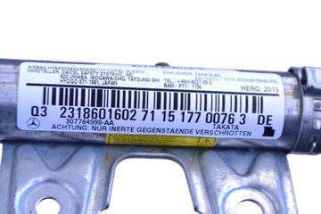 MERCEDES-BENZ SL R231 2016 PRAVÁ STRANA ZÁVĚS AIRBAG