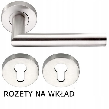 ДВЕРНАЯ РУЧКА INOX, НЕРЖАВЕЮЩАЯ СТАЛЬ + НАБОР РОЗЕТОК ДЛЯ ВСТАВКИ ИЛИ КЛЮЧА