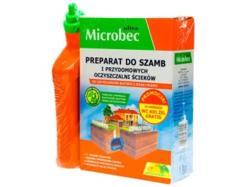 Bros Microbec Ultra Lemon Препарат для септика 1кг + Туалетный гель 500мл