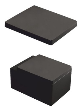 ПОЛНЫЙ УНИТАЗНЫЙ НАБОР ВСТРОЙНОГО МОНТАЖА, ЧЕРНЫЙ, чаша и сиденье