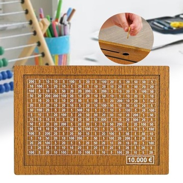 Piggy Bank Wooden Coin Counting Bank 10000 euros