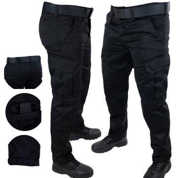 SPODNIE WOJSKOWE CZARNE POLICYJNE TAKTYCZNE HEKTOR GROM 4XL