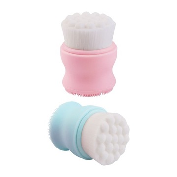 2 SZT. SILIKONOWA SZCZOTKA DO MYCIA TWARZY DWUSTRONNA