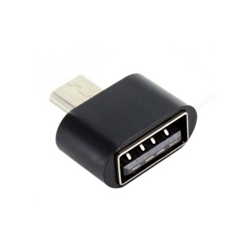 PRZEJŚCIÓWKA MICRO USB OTG ADAPTER USB 2.0 BLACK ADAPTER microUSB OTG HOST