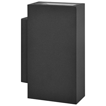 Lampa ścienna kinkiet zewnętrzny ogrodowy LED góra dół czarny Polux