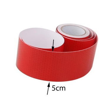 ЛЕНТА САМОКЛЕЯЩАЯСЯ СВЕТООТРАЖАЮЩАЯ 3М, КРАСНАЯ ГЛЯНЦЕВАЯ, ШИРИНА 2 ДЮЙМА
