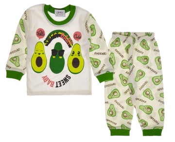 PIŻAMA piżamka KOMPLET avocado AWOKADO - ROZ. 98