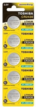 5x Bateria litowa TOSHIBA CR2430 DL2430 2430 3V