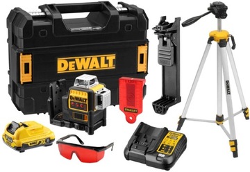 DEWALT LASER 3-WIĄZKOWY DCE089D1R +STATYW 75-184cm