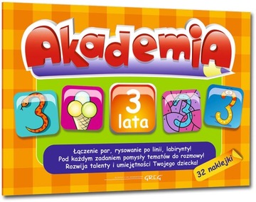 AKADEMIA 3 LATA +32 naklejki - Greg