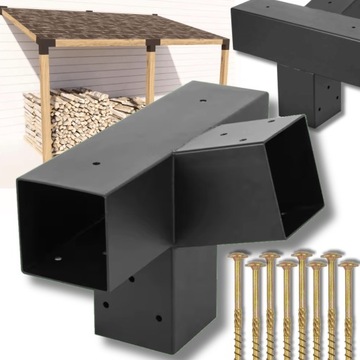 Łącznik X 115 Słupów Mocowanie Kantówki Altana Pergola Profil 100mm WKRĘTY