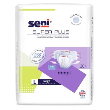 Seni Super Plus pieluchomajtki dla dorosłych L 30SZT.