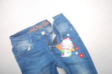 Mz Modne Wygodne Spodnie Jeans Desigual 28 kwiatki USA