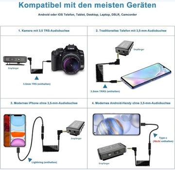 Беспроводные петличные микрофоны для камер телефонов