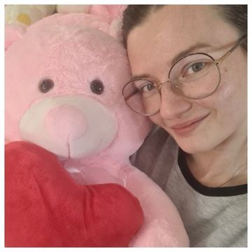 Большой Мишка Тедди 50 см ко Дню святого Валентина, белый с сердечком