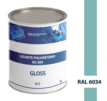 BEMAL FARBA OKRĘTOWA - LAKIER POLIURETANOWY - 1L - RAL 6034