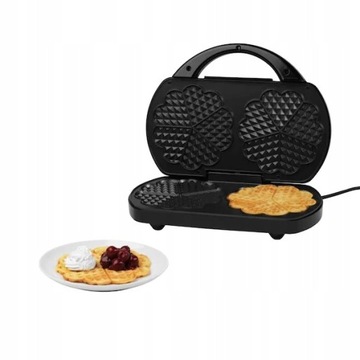 Śliczna Gofrownica Podwójne Serca 1200W Szybkie nagrzewanie