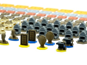 Ark Nova - набор из 217 маркеров - монеты, здания, животные, рабочие