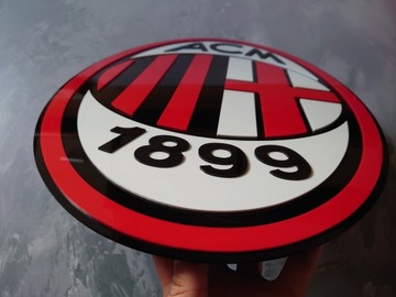 Логотип AC Milan 3D настенный герб, 100 см, подарок мужу парня