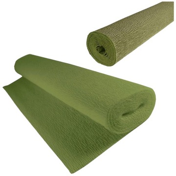 Krepina włoska bibuła oliwka 180g 50x250cm zielony