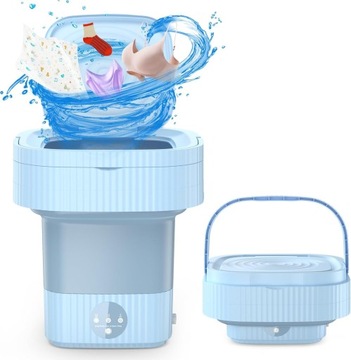 Przenośna mini pralka 10 L składana niebieska Tiptop Home
