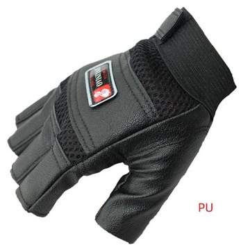 Men's Army Military Tactical Half Finger Leather Fitness Gloves Bike Sport