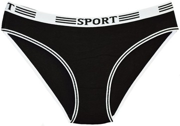 Женские трусы SPORT из хлопка, гладкие, XL, 8 шт.